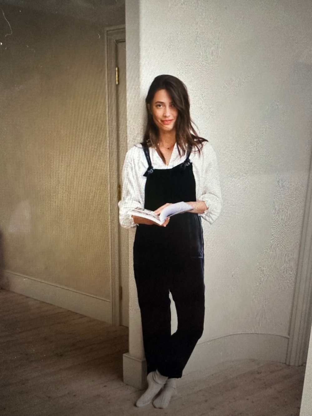 J.JILL VELVET OVERALL JUMPER